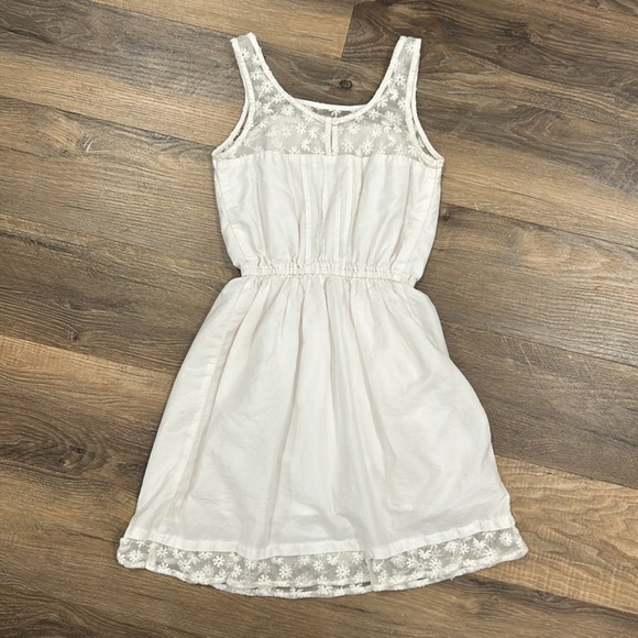 Abercrombie Girls Dress Sleeveless White Floral Boho Bohemian look embroidered - Picture 9 of 14